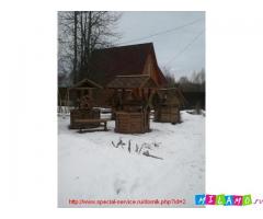 Резные домики для колодцев и головки. Малая архитектура для сада и дачи.