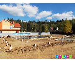 Фундамент из ж.б свай для частных домов