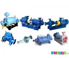 Насосы, электродвигатели, вентиляторы, редукторы